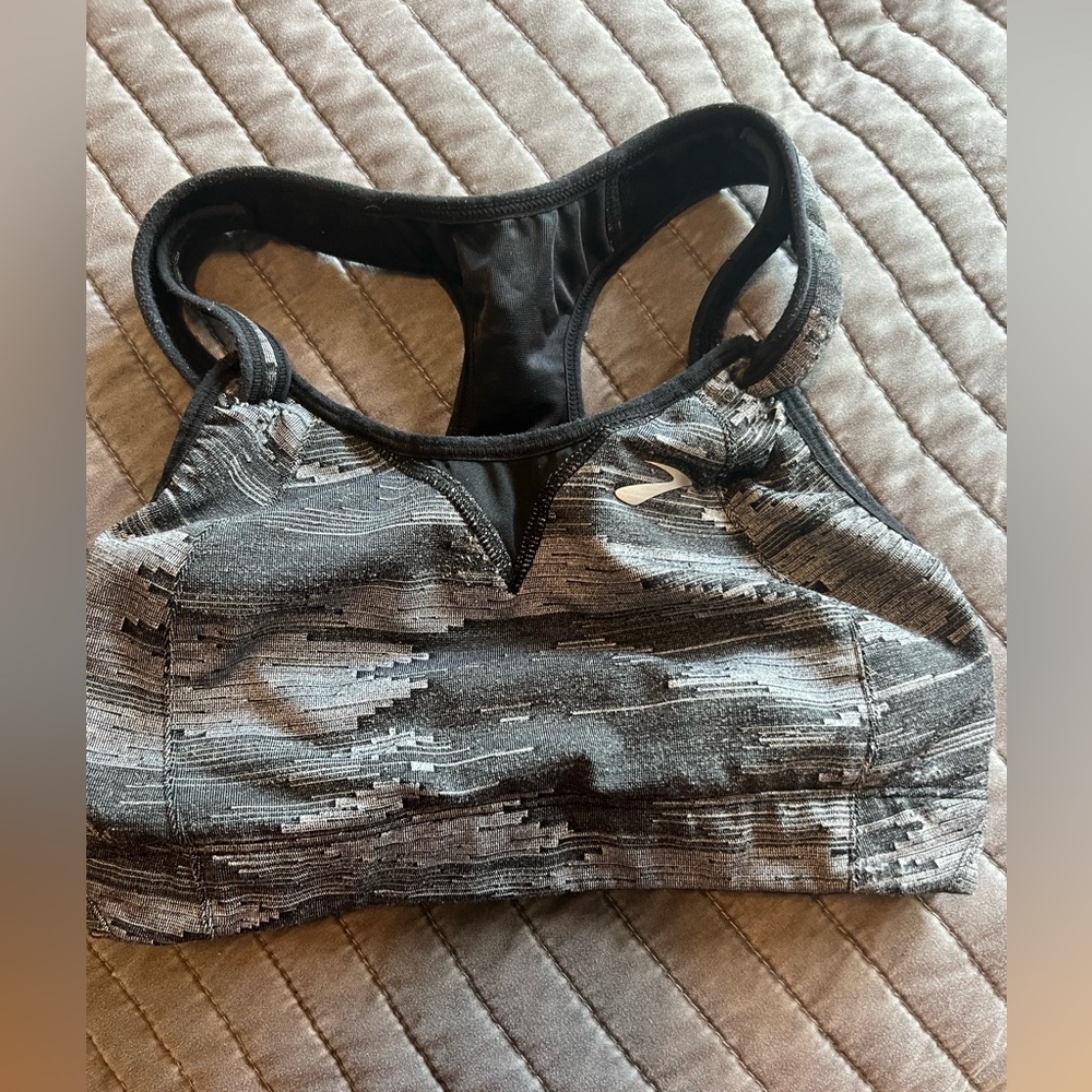 Brooks Black and Gray Sports Bra